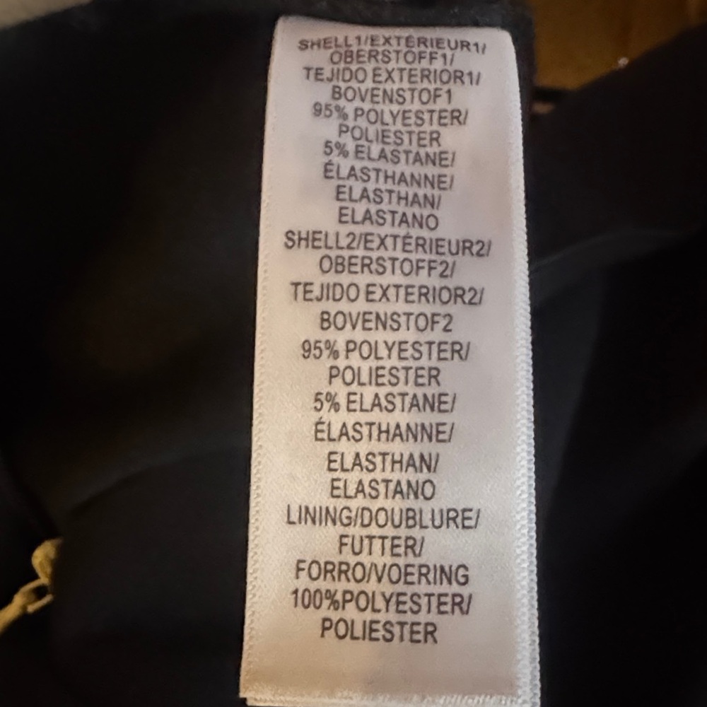 Adrianna Papell Sz Small Black & White Satin Collar Pantsuit w/ peplum/back zip - Picture 14 of 14